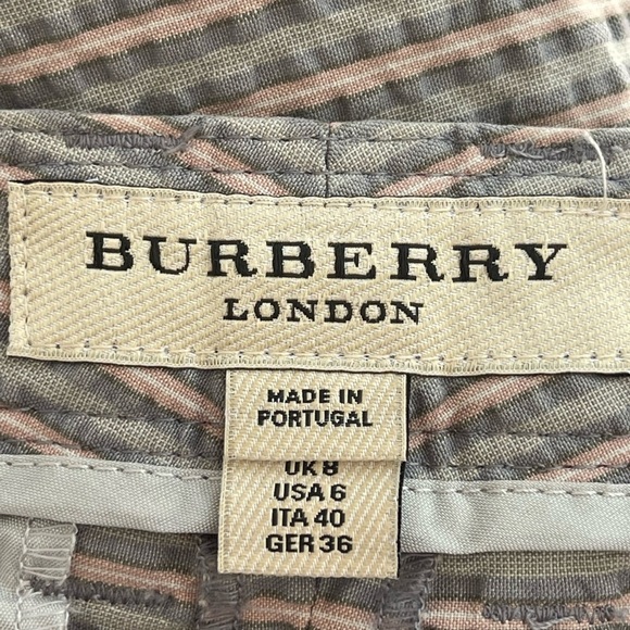 Burberry London seersucker Chinos with Tailored Fit and Straight Legs size 6 - Picture 6 of 12